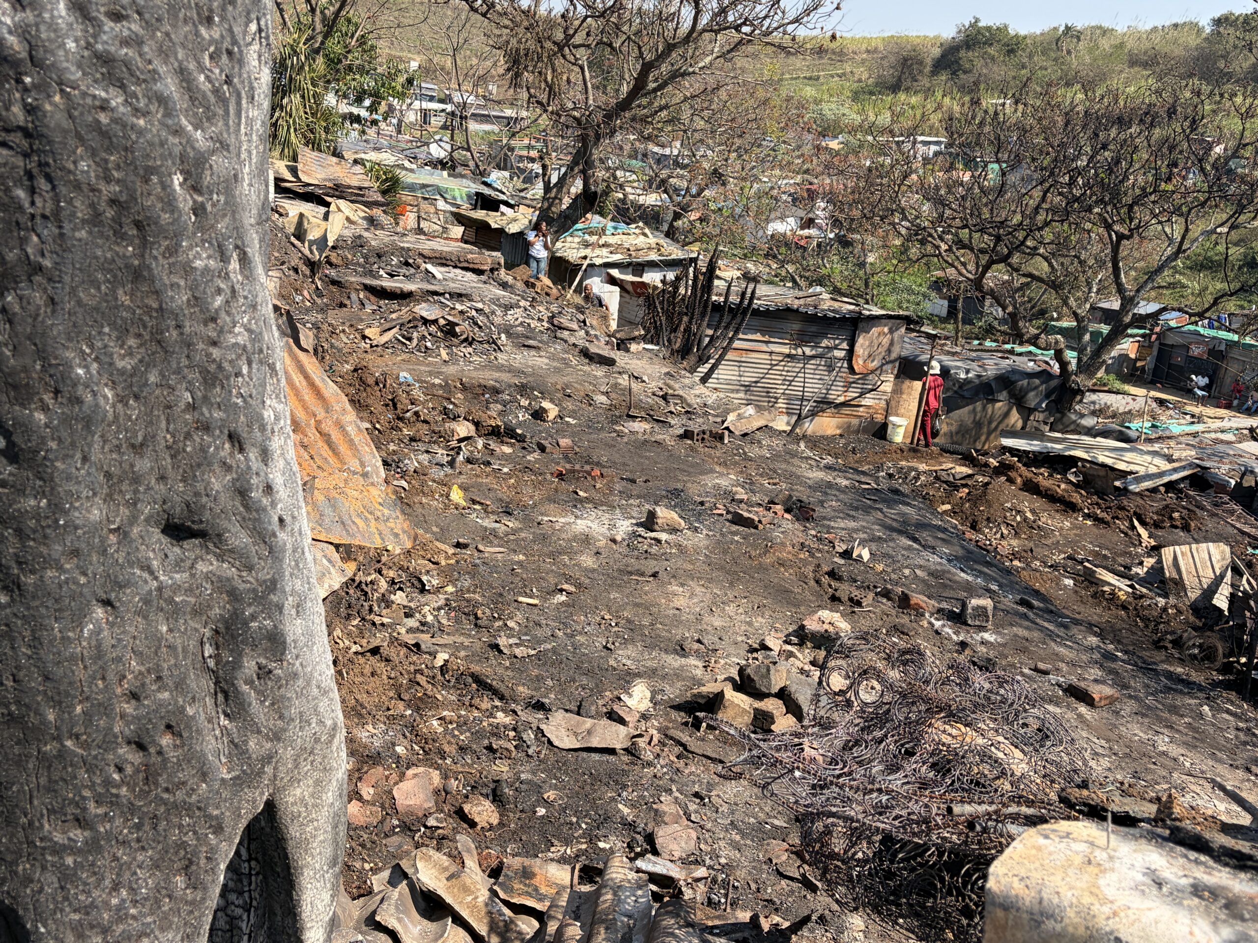 Blackburn settlement fire response, Durban