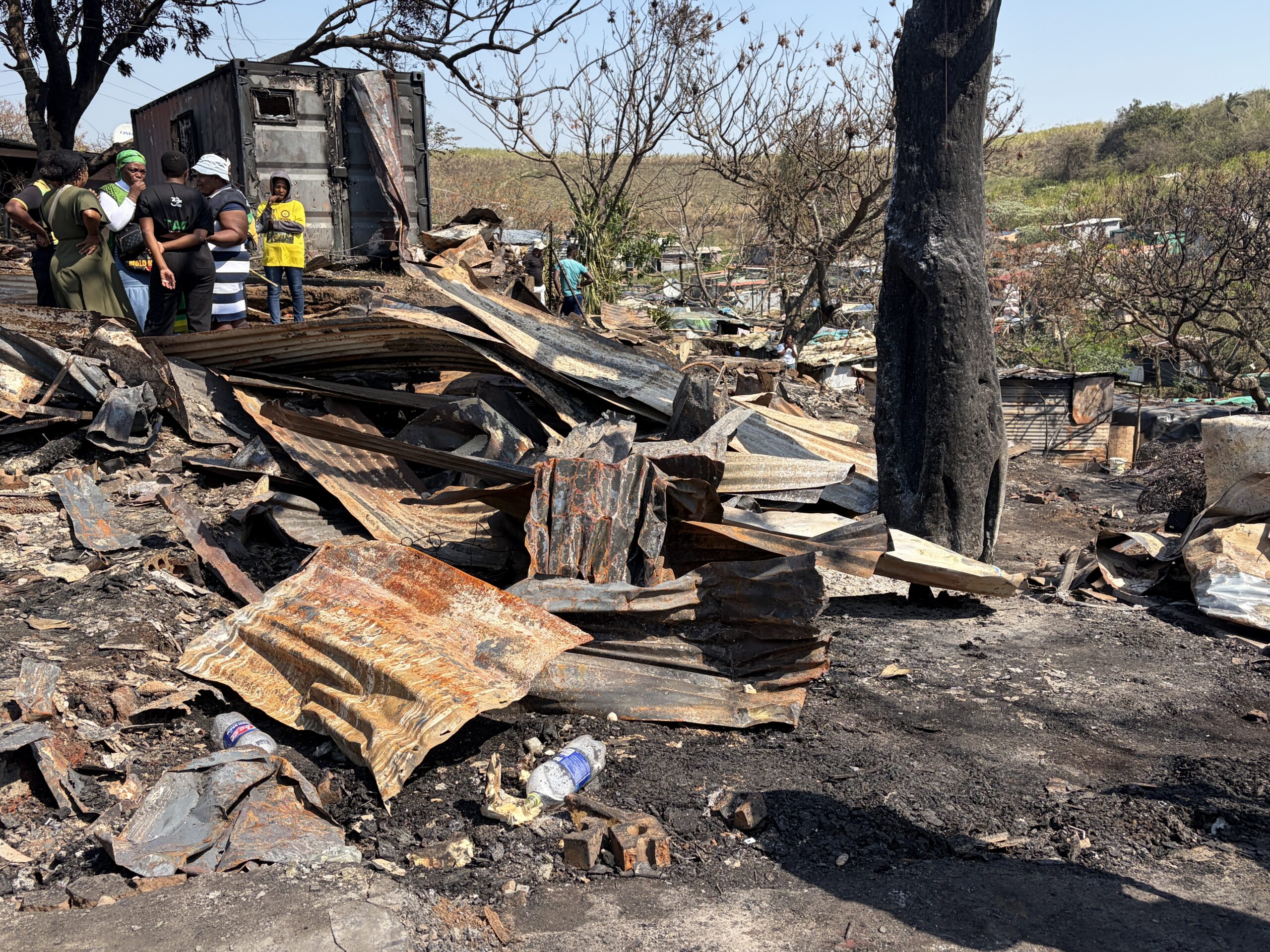 Blackburn settlement fire response, Durban
