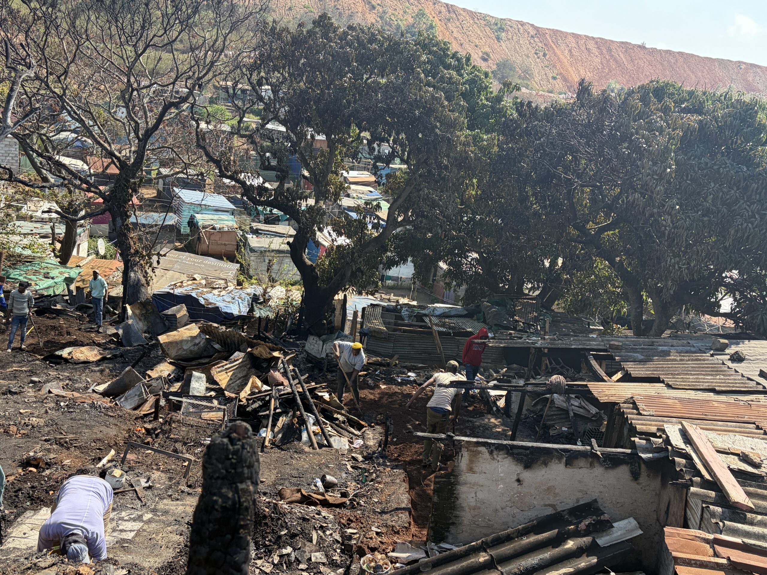 Blackburn settlement fire response, Durban