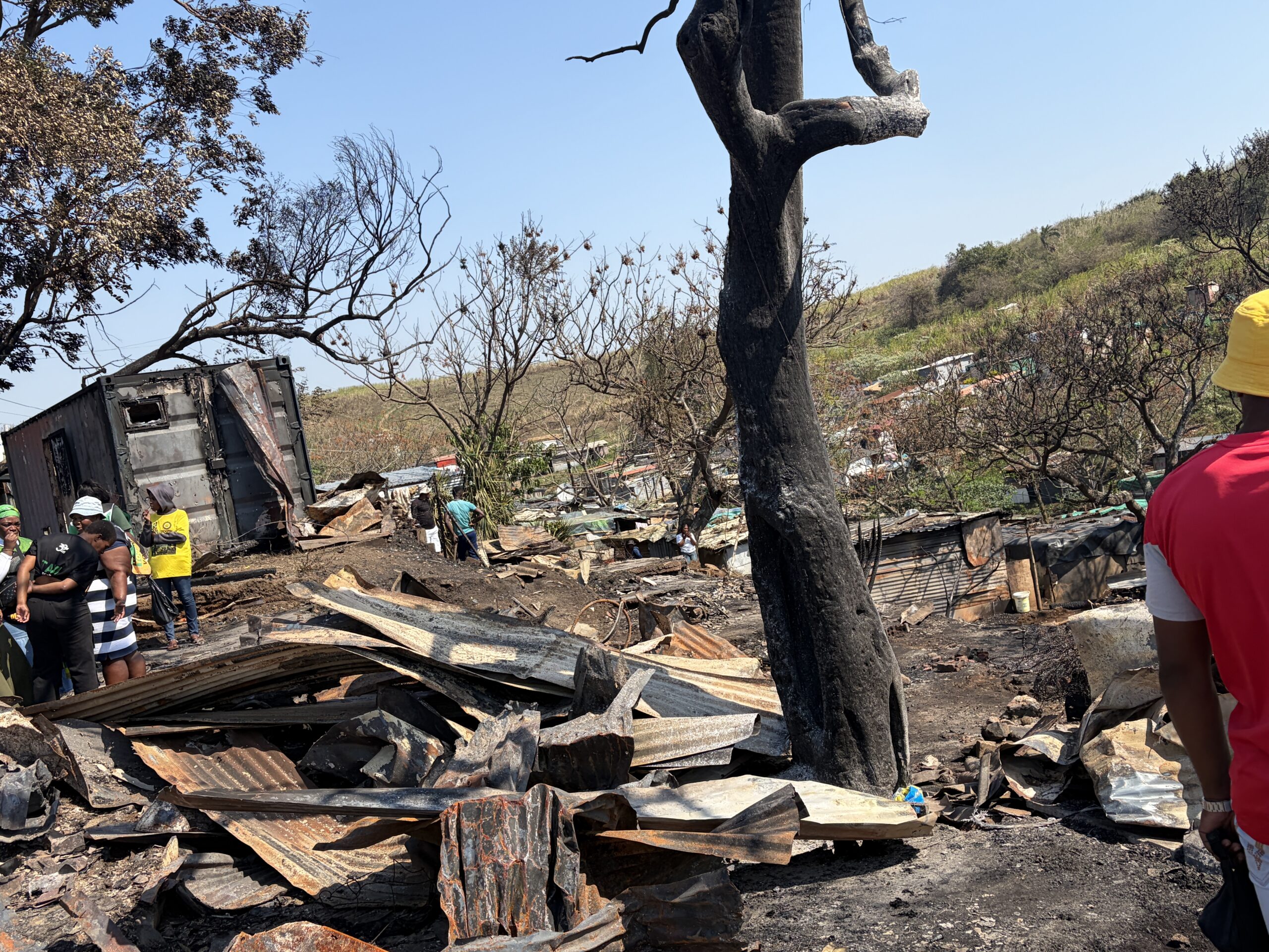 Blackburn settlement fire response, Durban